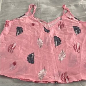 Pink Crop Camisole with Relaxed Fit